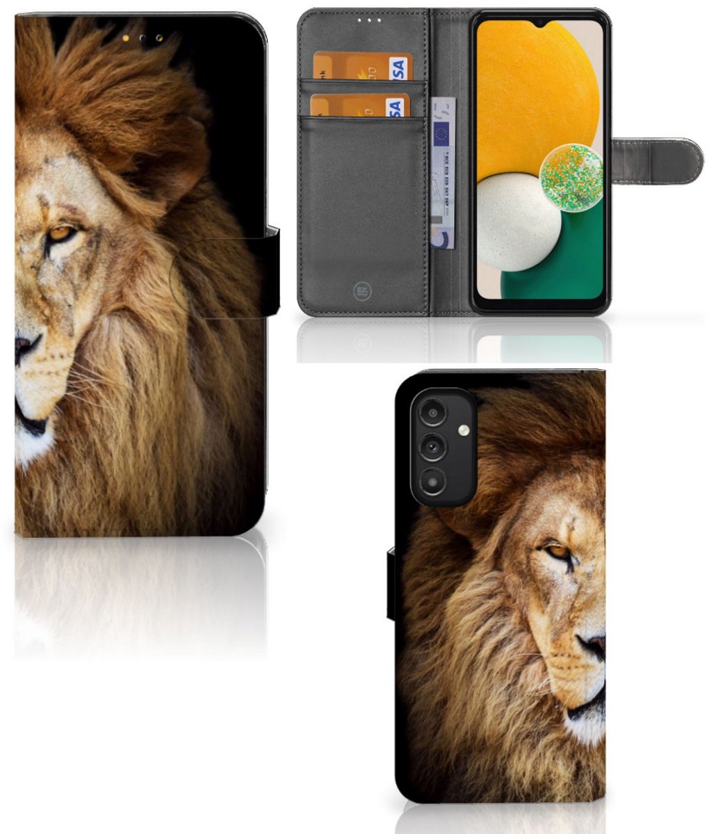 Samsung Galaxy A14 5G Telefoonhoesje met Pasjes Leeuw