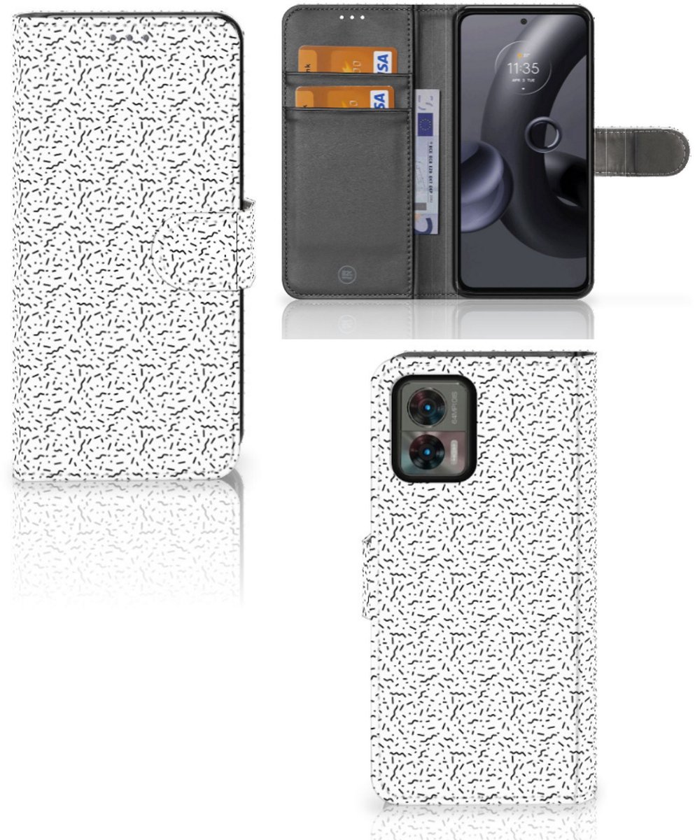 Motorola Edge 30 Neo Telefoon Hoesje Stripes Dots