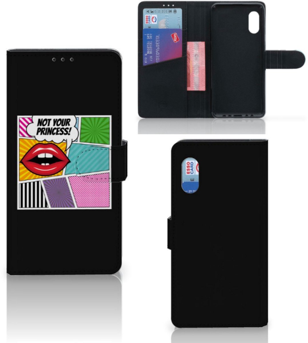 Samsung Xcover Pro Wallet Case met Pasjes Popart Princess