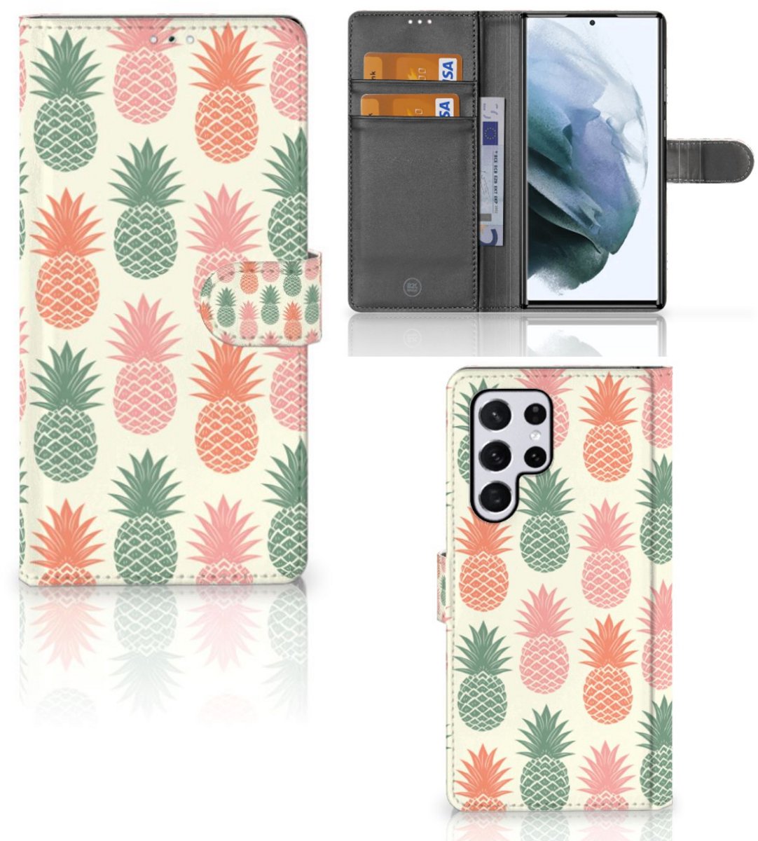 Samsung Galaxy S22 Ultra Book Cover Ananas