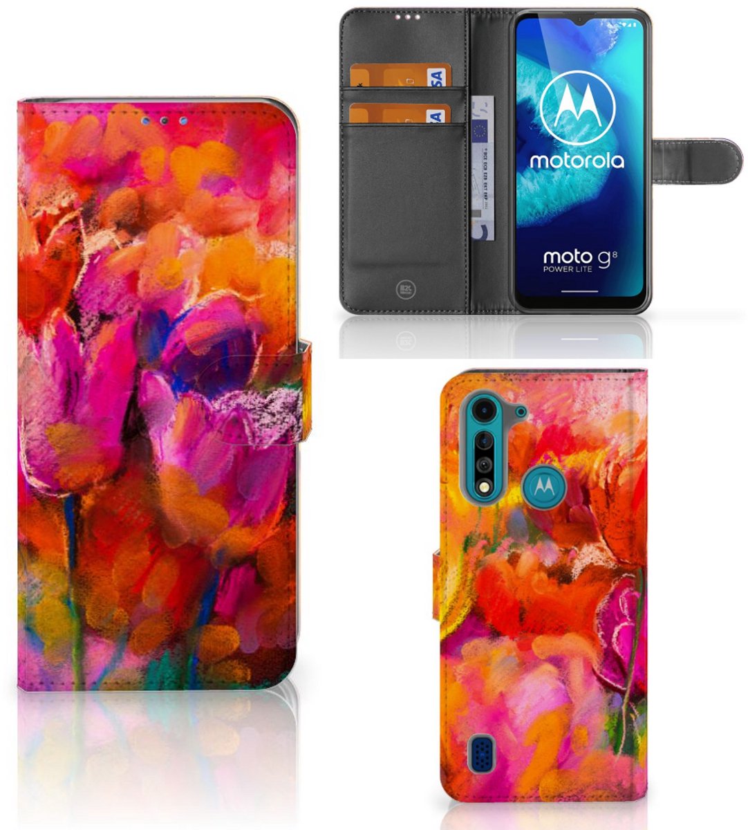 Hoesje Motorola G8 Power Lite Tulips