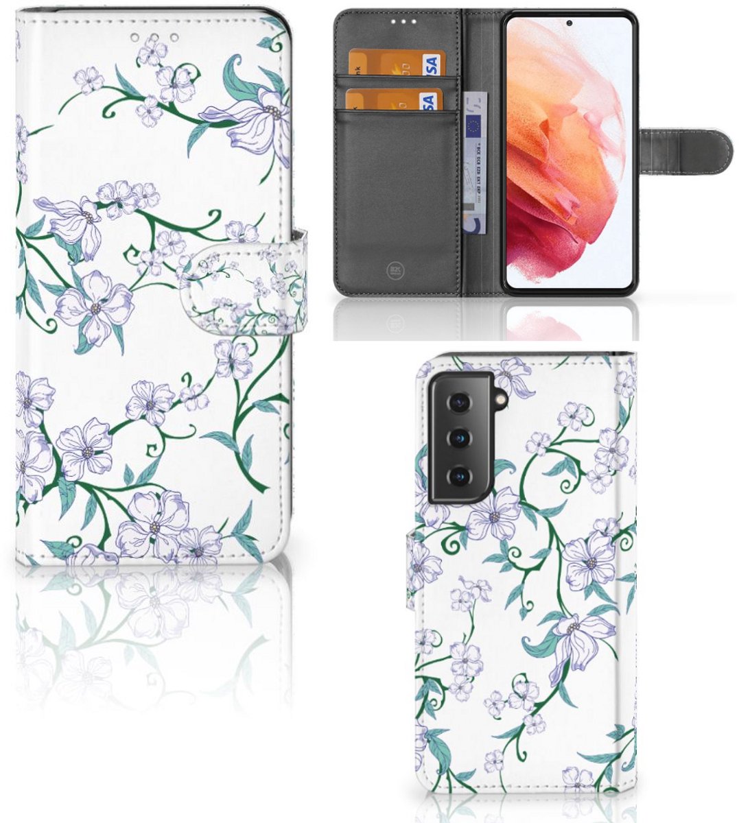 Samsung Galaxy S21 Uniek Hoesje Blossom White