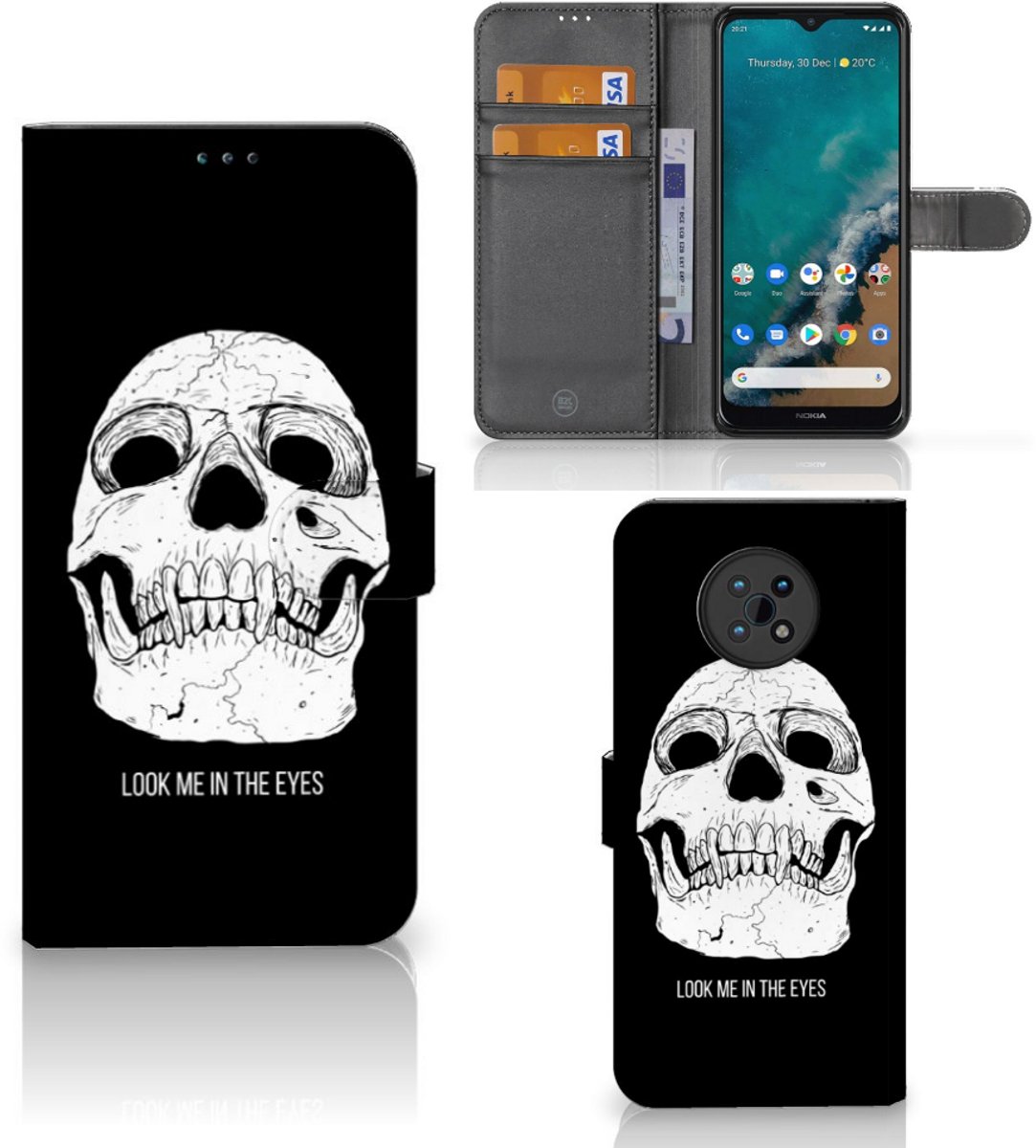 Telefoonhoesje met Naam Nokia G50 Skull Eyes