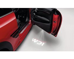 Mini, 63312414106, LED-projector voor het mini-logo bij het openen van de deur, projecteert logo op de vloer