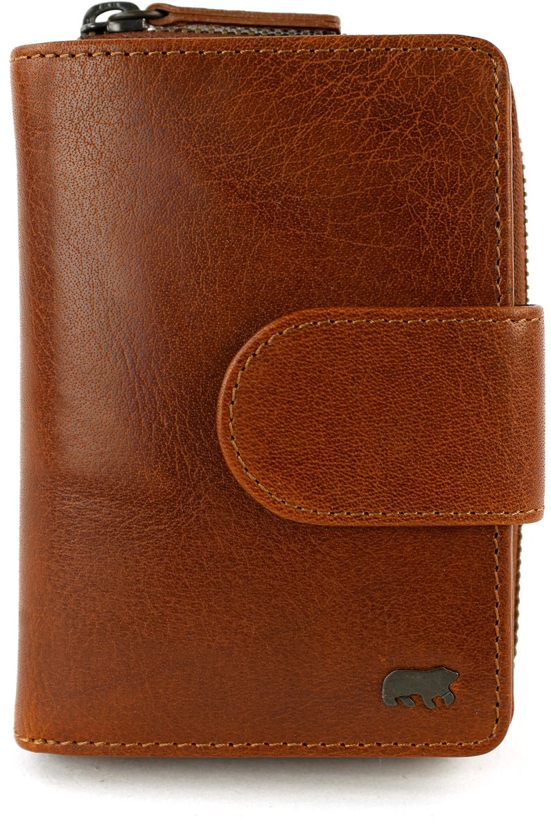 Bear Design Loet Ritsportemonnee - Cognac