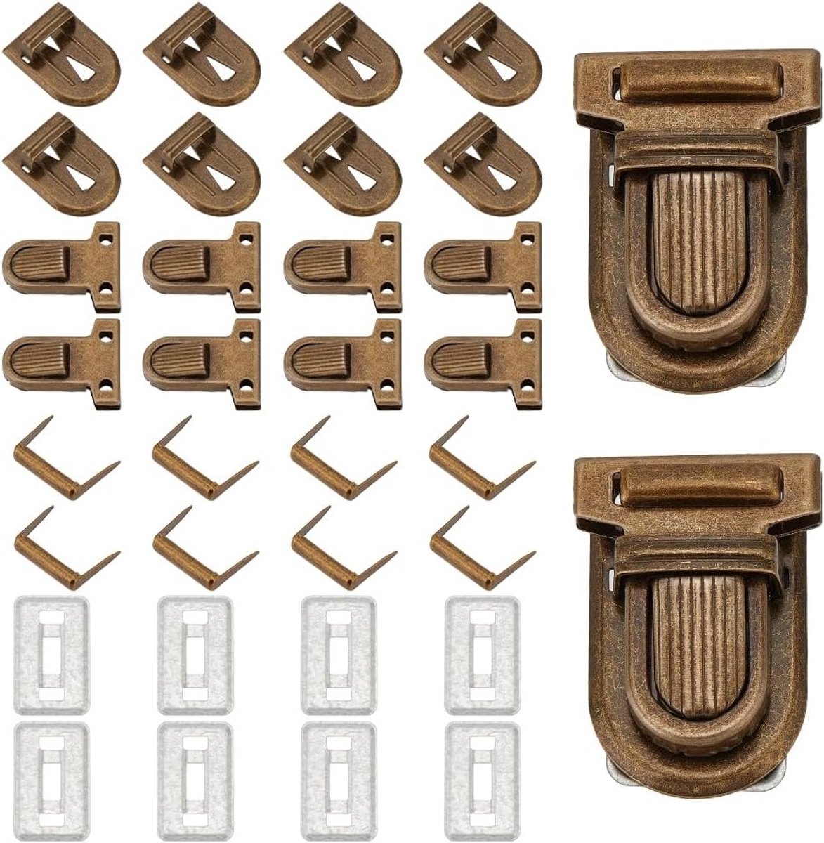 10 Sets IJzeren Sloten voor Handtassen en Portemonnees - Antieke Bronzen Sluiting voor DIY Projecten en Bagage Accessoires