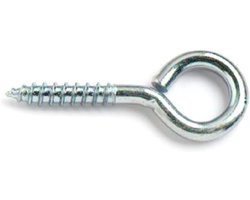 Merriway BH01146 65 mm verzinkt lange stalen schroefconstructie, wit, 4 stuks
