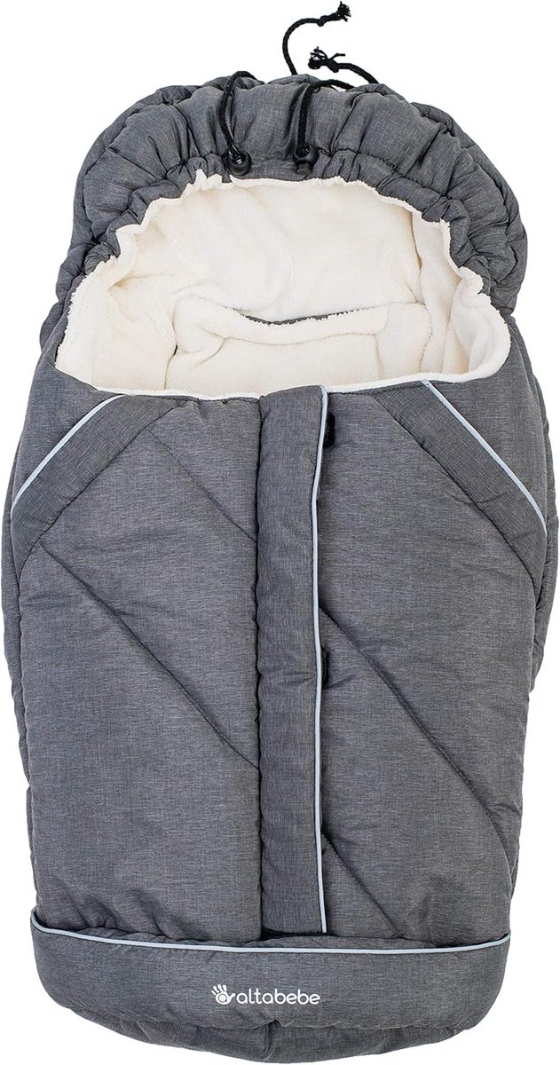 Altabebe AL2003P-49 winter footmuff Alpin collection for baby shell, navy, blue — afbeelding 5