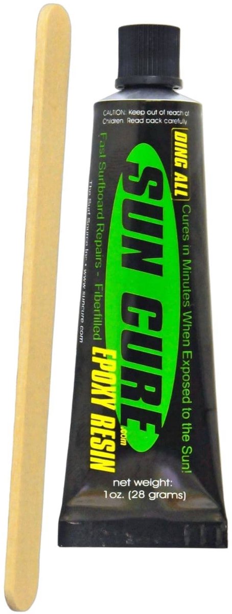 Ding All Repair Kit Sun Cure Epoxy Fiberfill 1oz - A faster method for repairing all types of surfboards, especially epoxy van ding — afbeelding 2