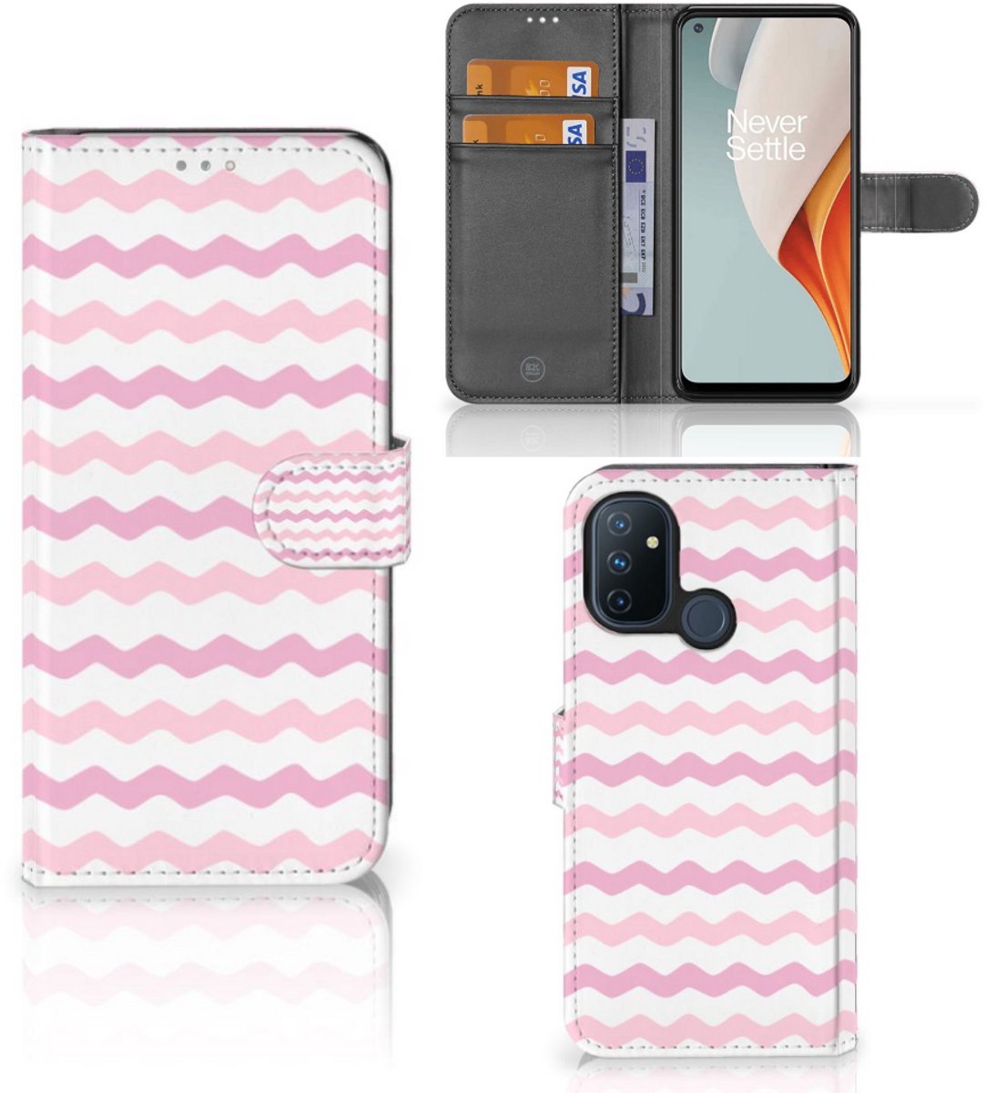OnePlus Nord N100 Telefoon Hoesje Waves Roze