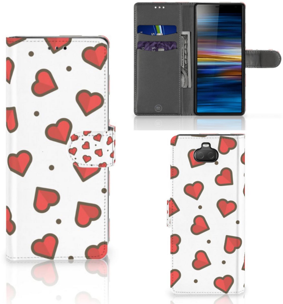 Sony Xperia 10 Telefoon Hoesje Hearts