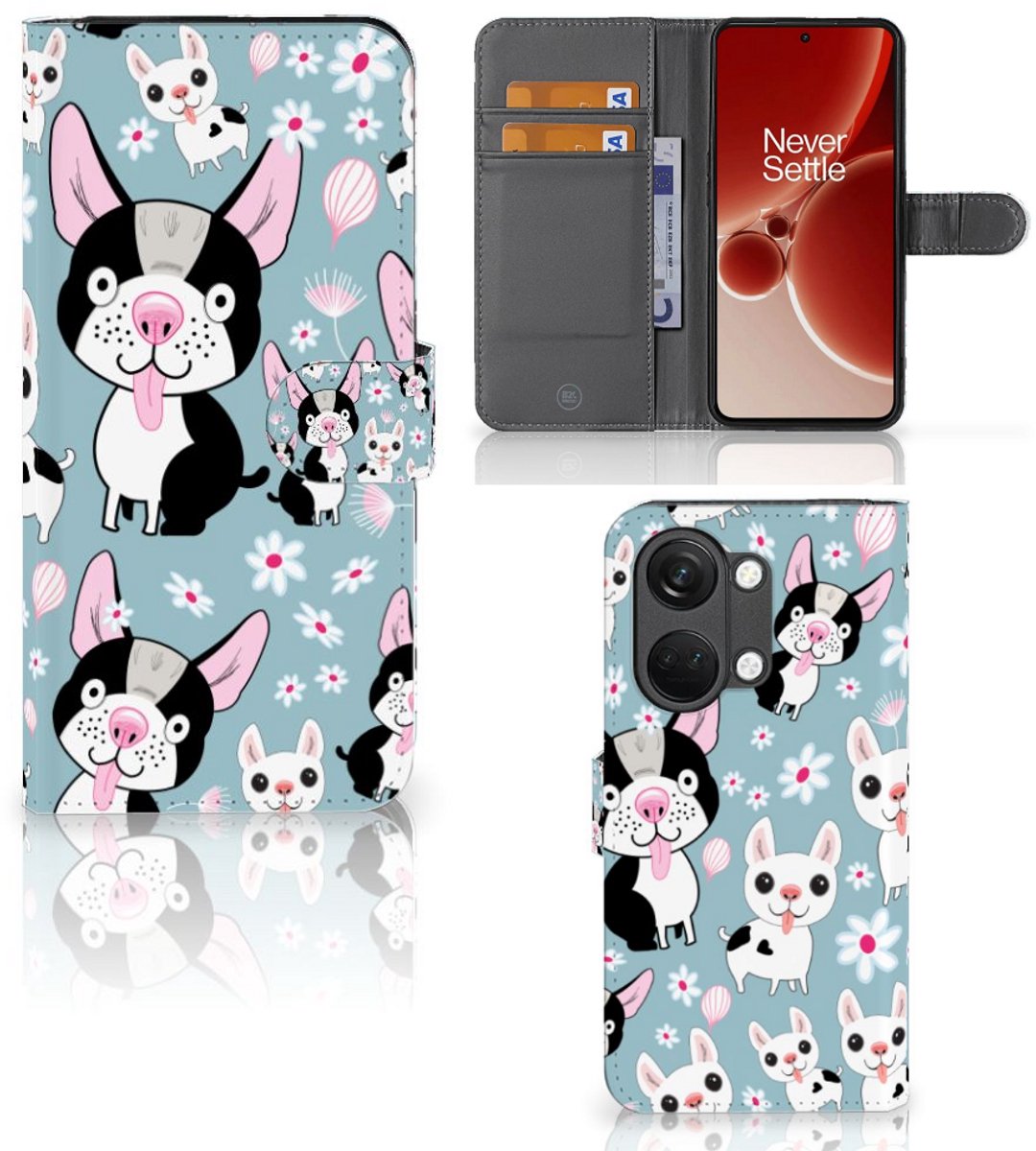 OnePlus Nord 3 Telefoonhoesje met Pasjes Hondjes