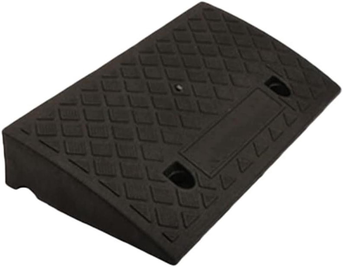 Stoeprand Helling - Oprit Pad - Voertuigen Over Drempels - Waterdoorlatend Ontwerp - 50x27x7 cm - Zwart