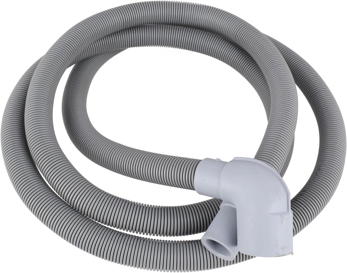 Wasmachine Afvoerslang - Verlengslang - Afvoer Water - Extra Lange Flexibele Pijp - 2050mm - Wit