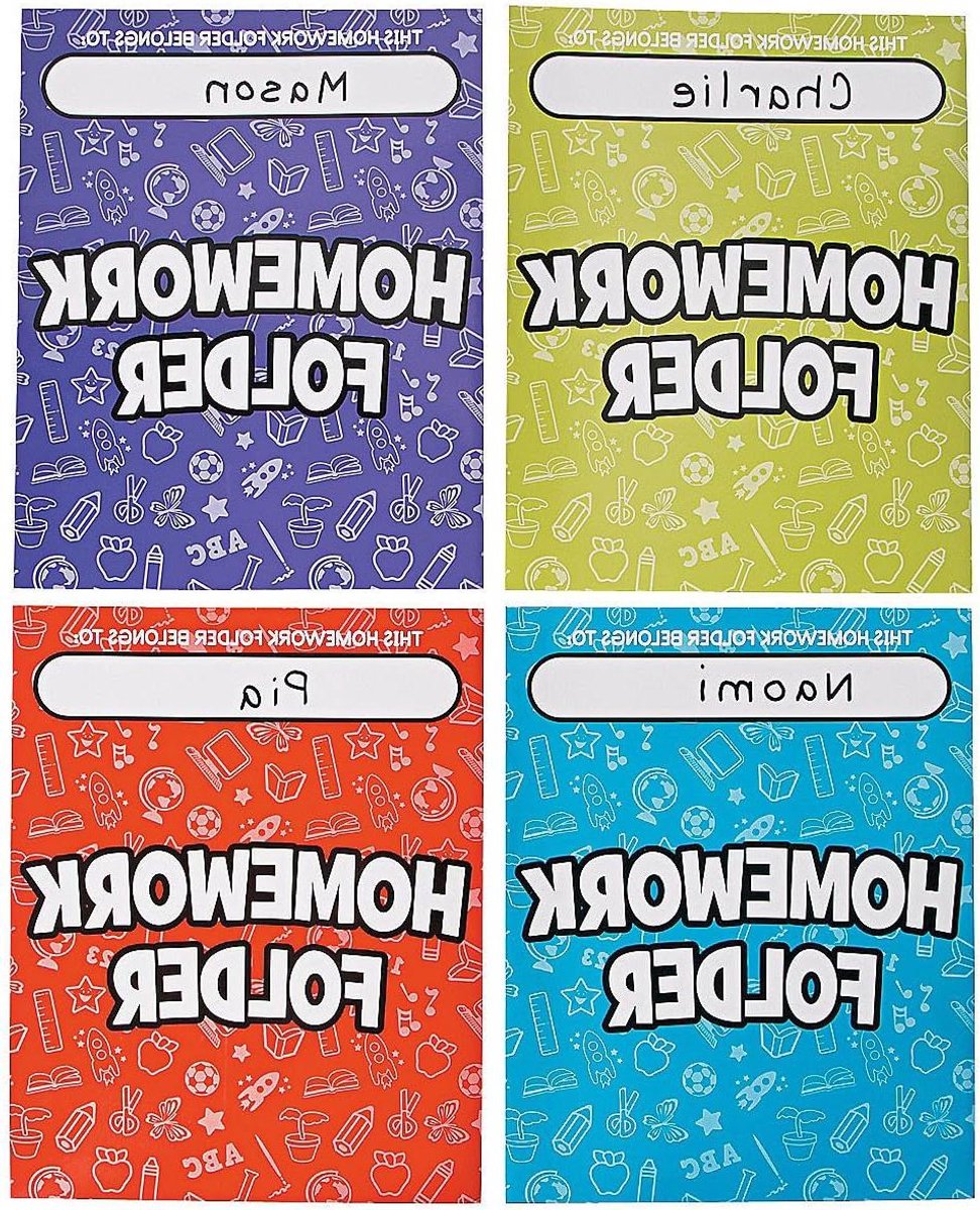 Huiswerkmappen - Schoolmappen Leermappen - Academische Organisatie - Educatieve Leeractiviteiten - 12 stuks - Multicolor