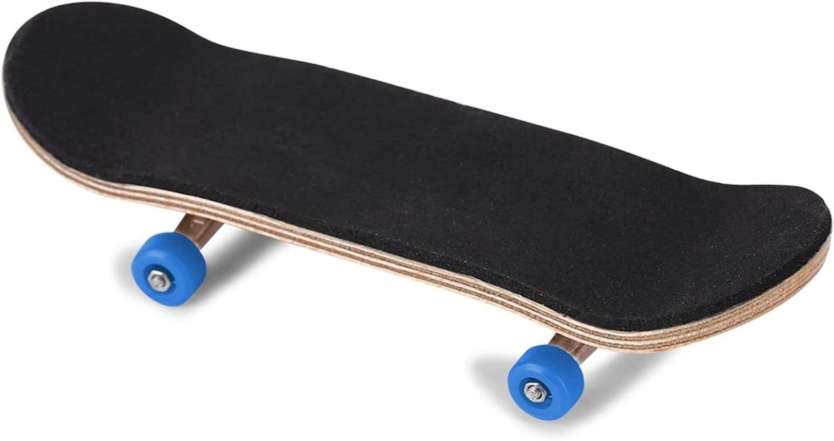 Vinger skateboard set Mini skateboard Fingerboard Vaardigheden oefenen Esdoornhouten deck 96 x 28 mm Donkerblauw