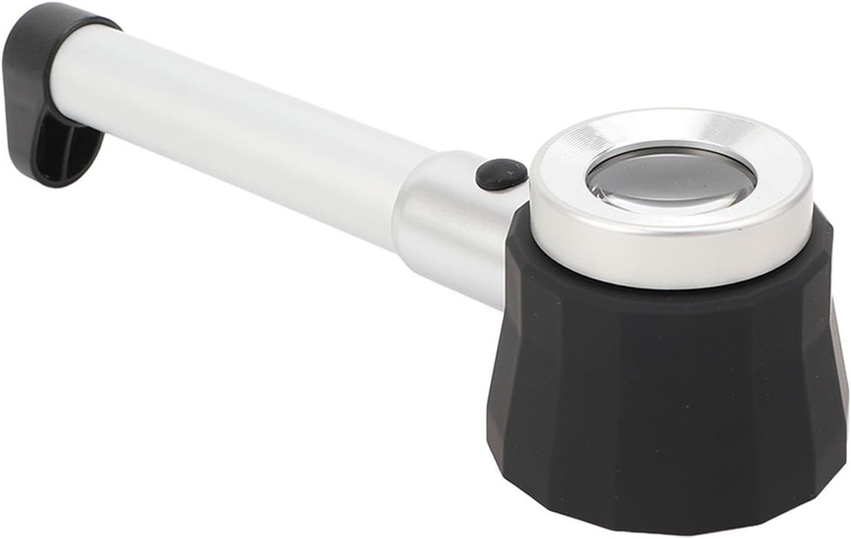 Handheld Vergrootglas met LED Verlichting en Meetlat - 45x Vergroting voor Senioren, Lezen van Planten en Postzegels