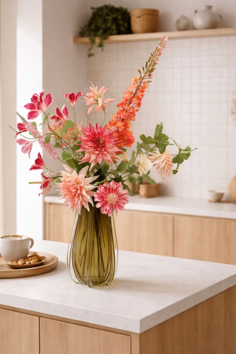 Kunstboeket Pink Parade | Zijdenbloemen | Kunstbloemen | Zijden boeket | Kunstboeket