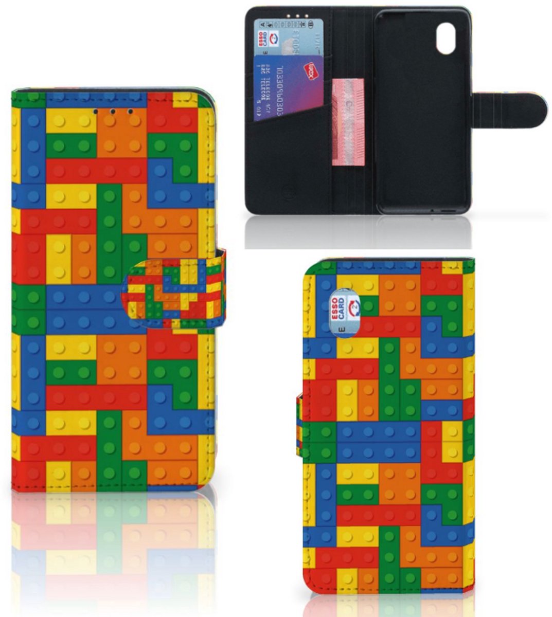 Book Case voor Alcatel 1B (2020) Telefoon Hoesje Blokken