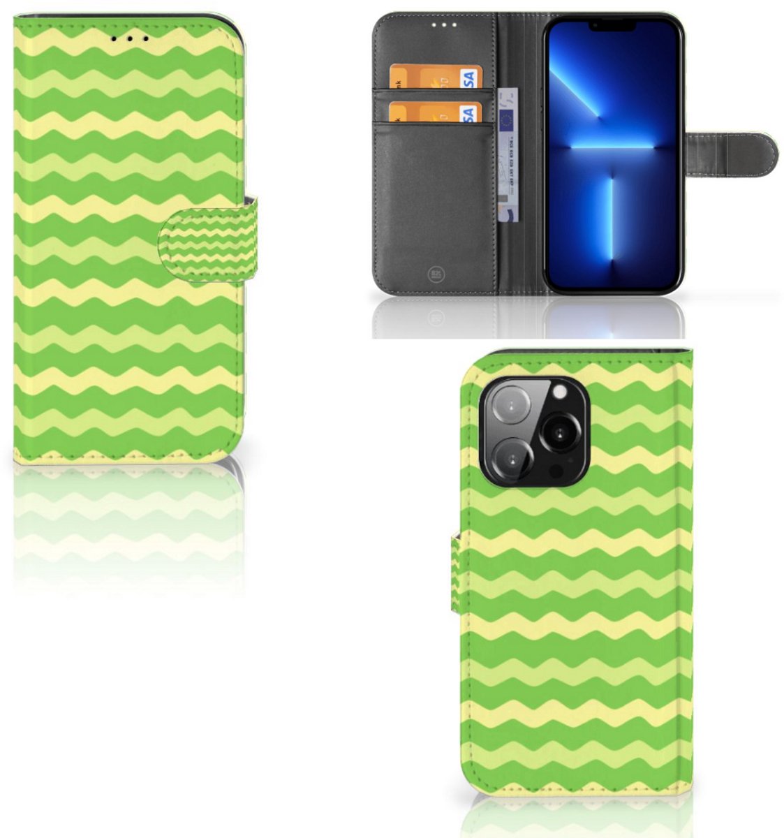 iPhone 13 Pro Telefoon Hoesje Waves Green