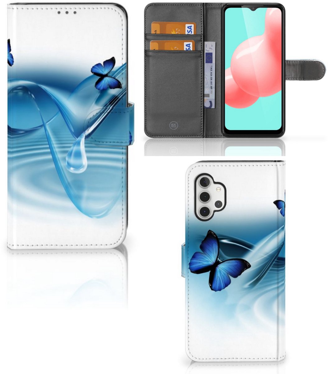 Samsung Galaxy A32 5G Telefoonhoesje met Pasjes Vlinders