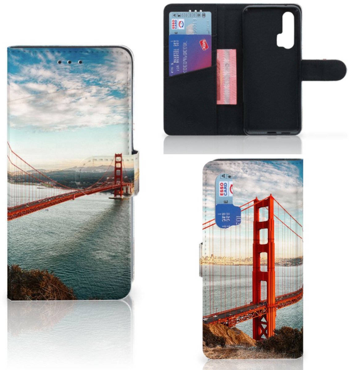 Book Case voor Honor 20 Pro Flip Cover Golden Gate Bridge