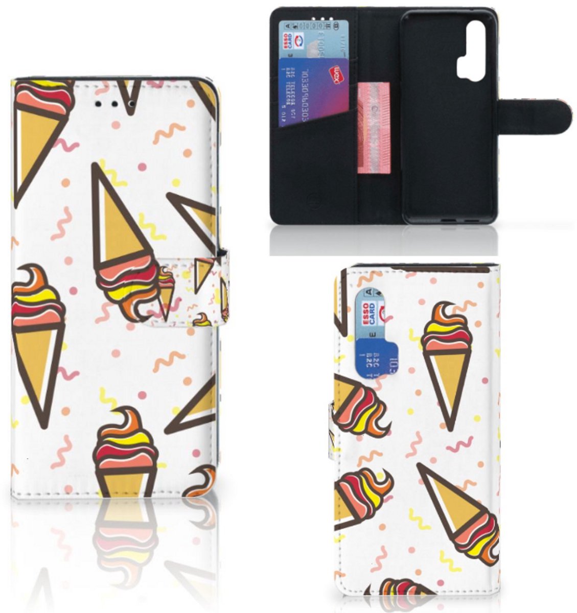 Boekhoesje voor Honor 20 Pro Book Cover Icecream