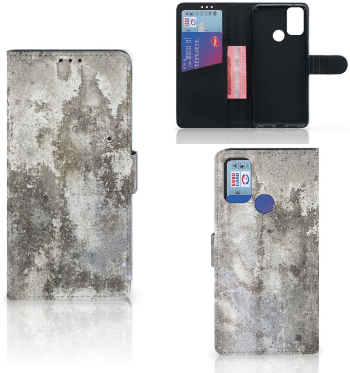 Alcatel 1S (2021) Bookcase Beton Print