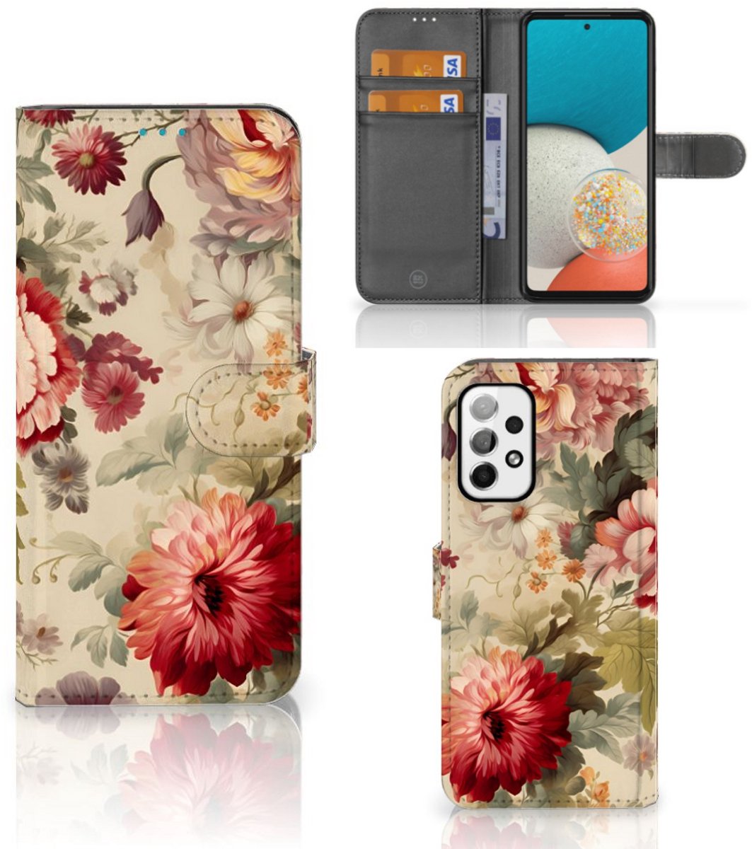 Hoesje voor Samsung Galaxy A73 5G Bloemen