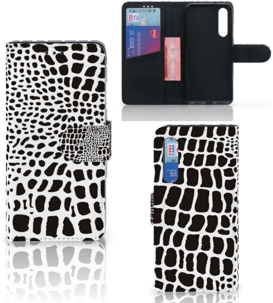 Xiaomi Mi 9 SE Telefoonhoesje met Pasjes Slangenprint