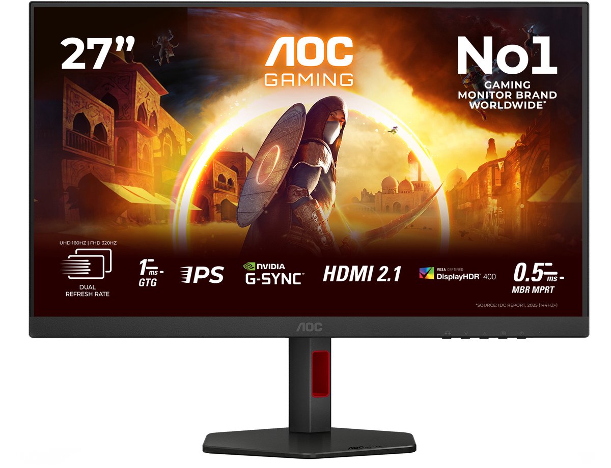 AOC G4 U27G4R - 4K Gaming Monitor - Dual Frame - 160hz tot - Product - €269,00