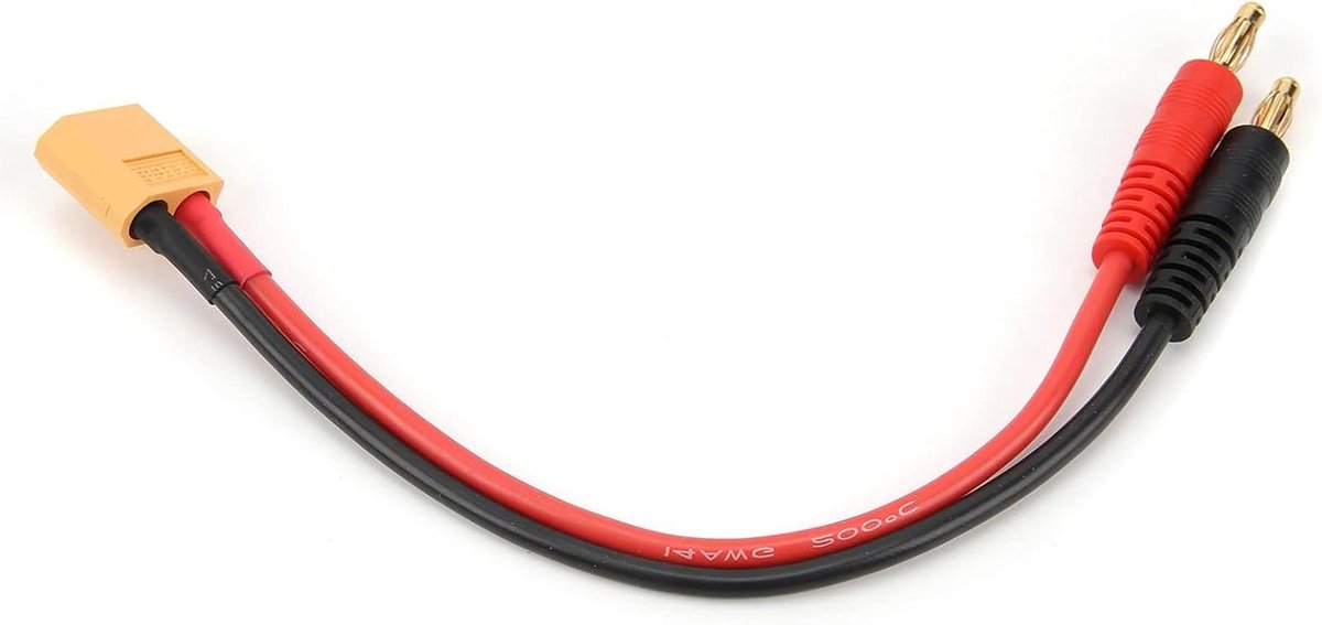 Acculader Kabel - Verbindingskabel - Model Opladen - Flexibele Siliconen - 15 cm - Zwart