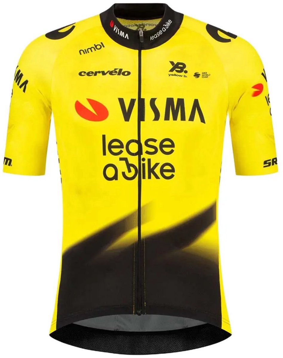 Tvl Team Visma Lease A Bike Replica 2026 Korte Mouw Wielertrui Geel 12 Years Jongen