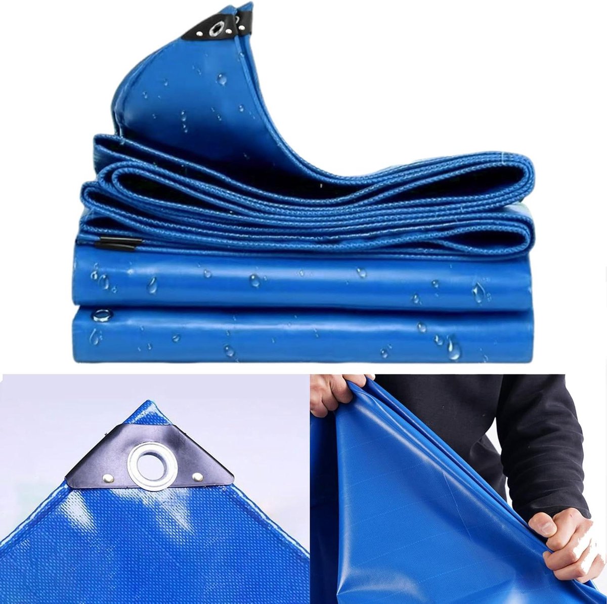 Dekzeil - Afdekzeil Grondzeil - Bescherming Buiten - Scheurbestendig PVC - 1.5x2 m - Blauw