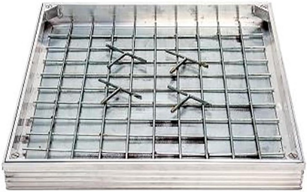 Aluminium Deksel - Vloerluik - Afsluiten Put - Geur en waterdicht - 40x40x6 cm - Aluminium