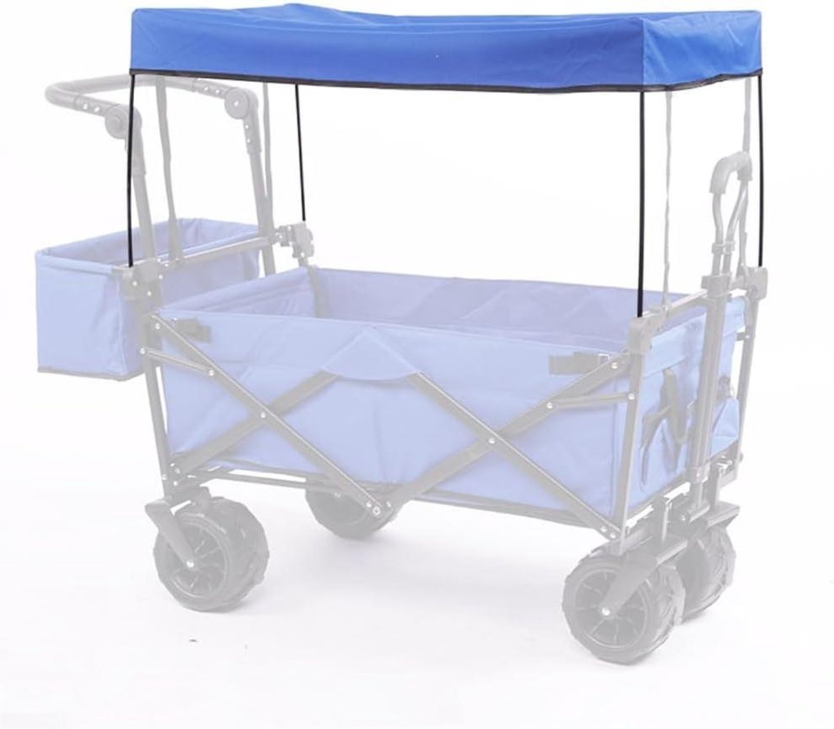 Tuinkar Luifel - Wagon Deksel - Bescherming Buiten - Waterdicht Oxford Doek - 90 x 47 x 51cm - Zwart