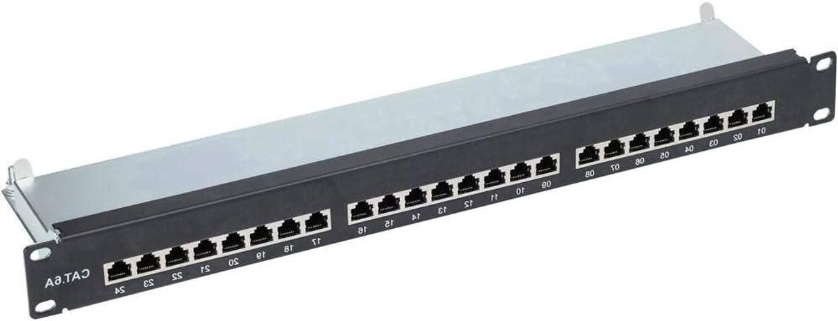 Netwerk Patchpaneel - RJ45 Paneel - Netwerk Installatie - 24 Poorten Ingericht - 483 mm (19 inch) - Zilver