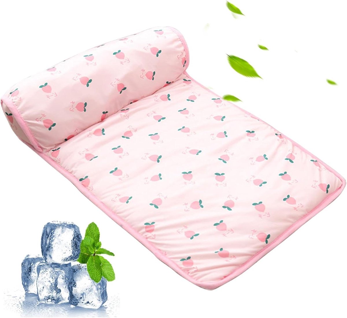 Huisdier Koelmat - Zomer deken - Verkoeling voor huisdieren - Zelfkoelend en antislip - Maat L - Roze-Cherry
