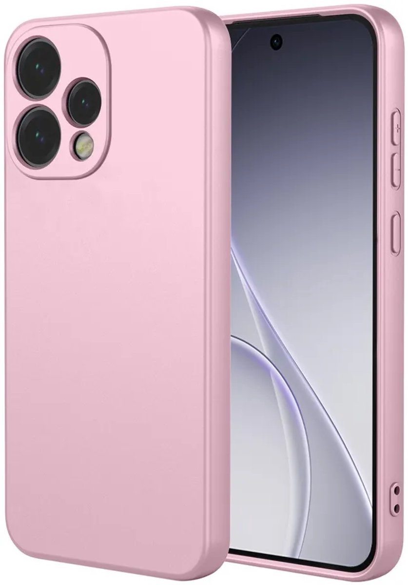 Hoesje geschikt voor Oppo Reno15 - Phonesta Soft Silk Silicone Back Cover - Roze