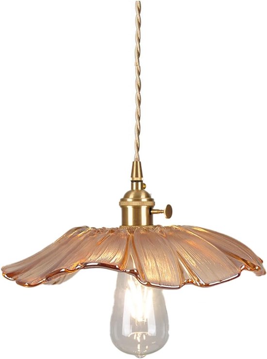 Glazen Hanglamp, Mat Glazen Schaal, Jaren 40