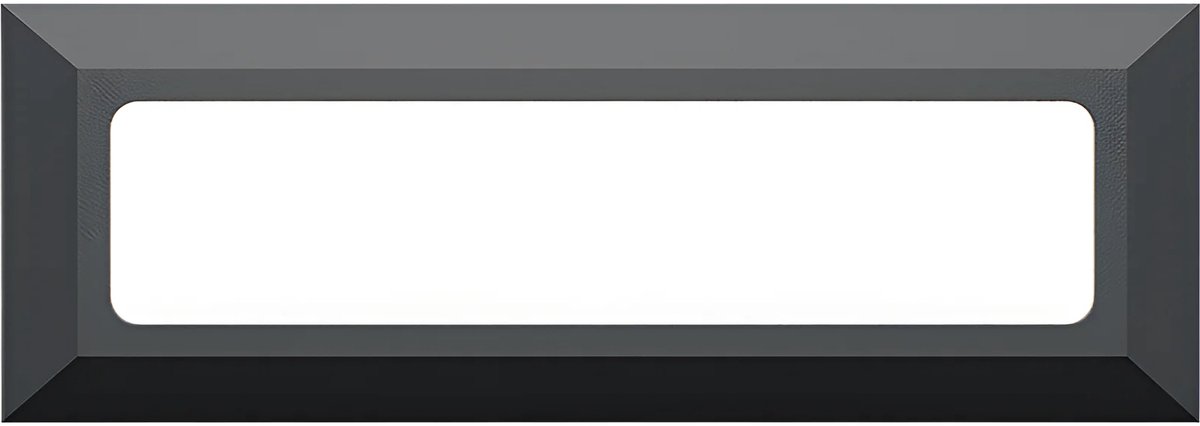 Qualu LED Tuinverlichting - Wandlamp Egaal Licht - Kingtron Velora - Waterdicht IP65 - 3W 180lm - Aanpasbare Lichtkleur 3000K-4000K-6500K - Rechthoek - Antraciet