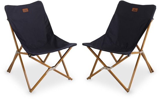 NOMAD® 2x Lounge Campingstoel Mando (set) | Donkerblauw | Comfortabel lounge model | Sterk Frame — afbeelding 4