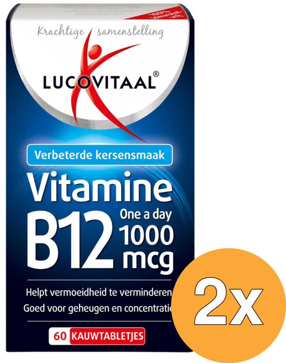 2x Lucovitaal Vitamine B12 1000mcg (60 tabletten)