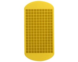 IJsblokjes vorm - IJsklontjes mal - 160 blokjes - Mini ijs blokjes - Ice cube tray - Ice mold - Kubus - Vierkant - Siliconen - Geel - Jonyx