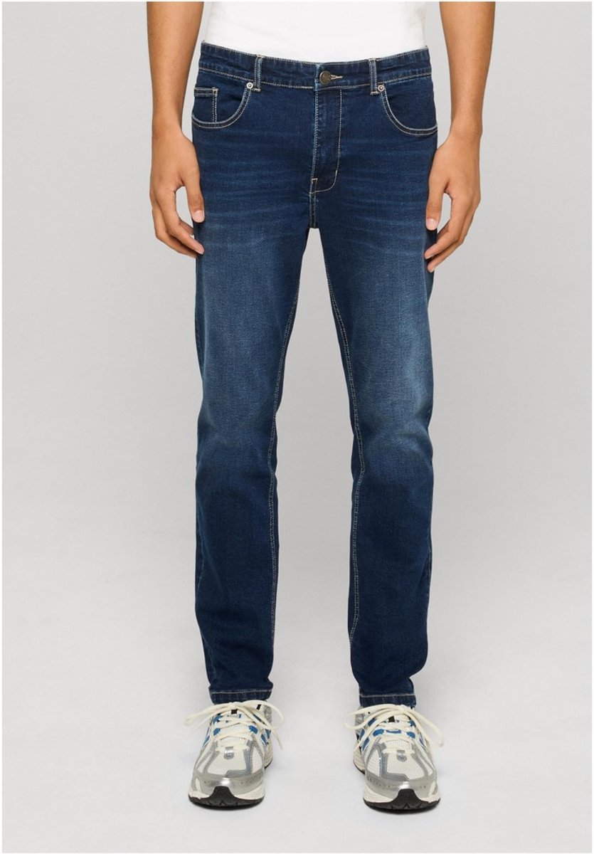 Urban Classics Basic Slim Fit Jeans Broek rechte pijpen Taille 33 inch Blauw