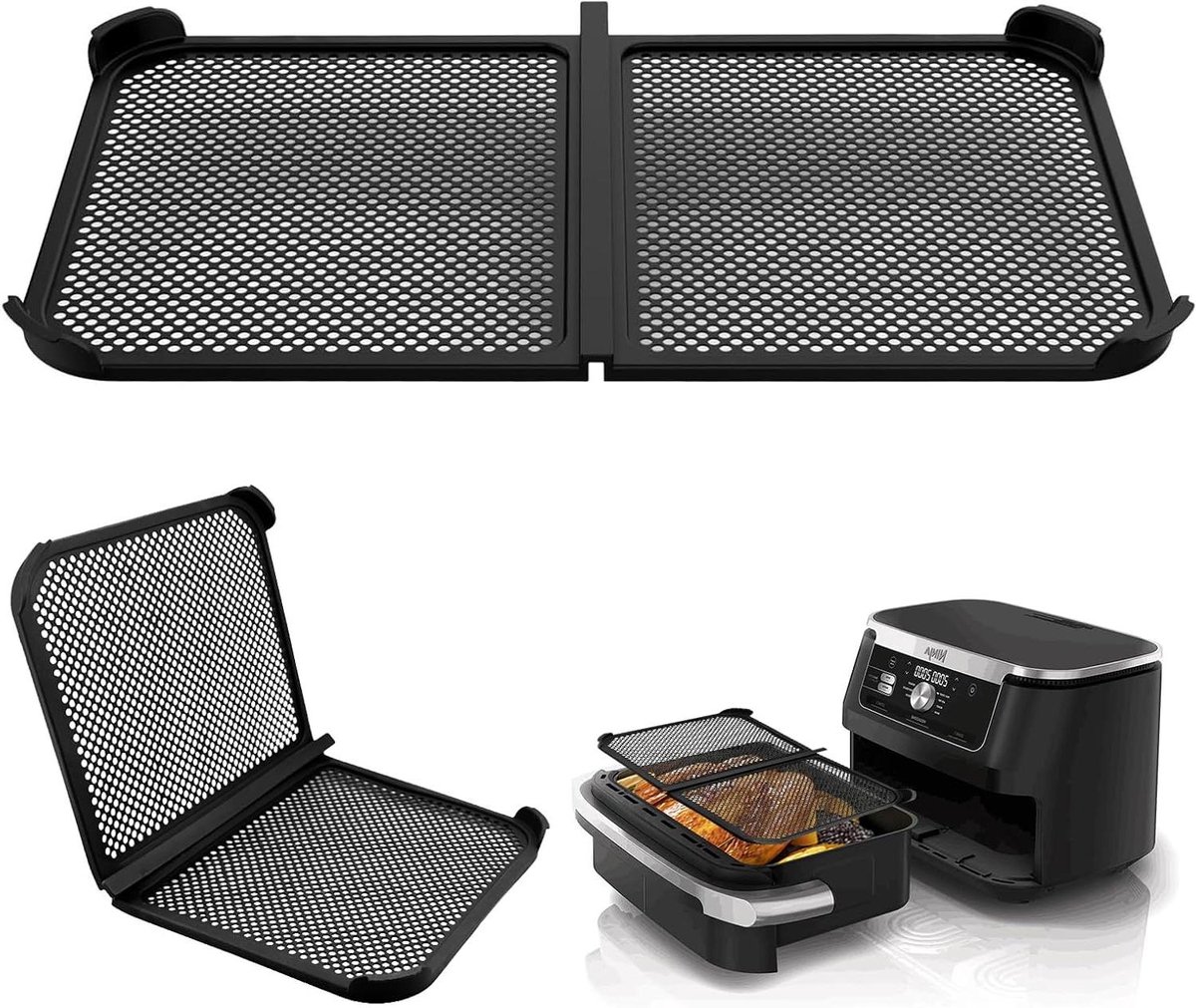 Spatbescherming Airfryer - Beschermhoes Hete Lucht - Apparaat Beschermen - Specifiek voor AF500EU - 22.3 x 18.5 cm - Grijs