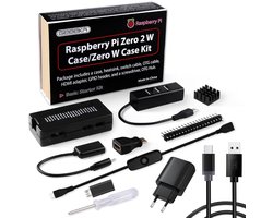 aladdien - Raspberry Pi Zero 2W Starter Kit - Starter kit voor elektronica - Compact en snel - Zwart - Raspberry Pi accessoires - Ideaal voor hobbyi..