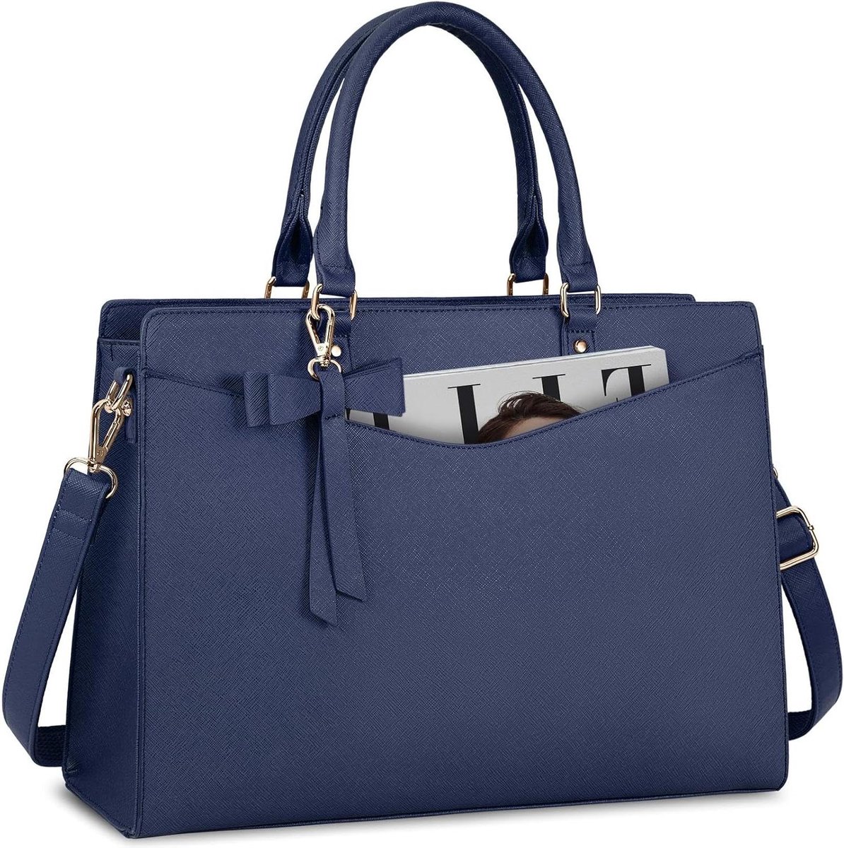Laptoptas Dames - Handtas Werk - Veilig Vervoeren - Ruim Design - 15.6 Inch - Zwart