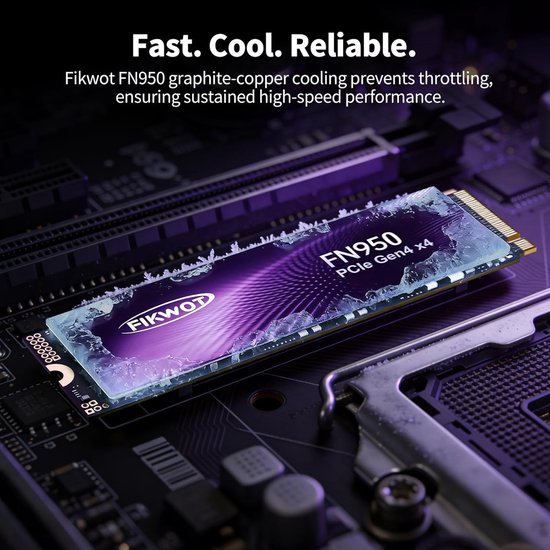 Interne SSD - Solid State Drive - Sneller Data Verwerken - PCIe Gen4x4 NVMe - 500 GB - Zwart — afbeelding 3
