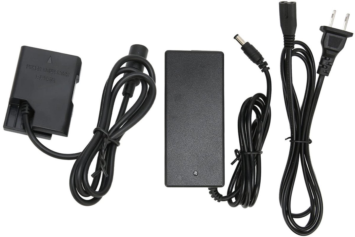 ONF3 - EL14 DC-koppeling - Dummy-batterij - Voor Nikon camera's - Zwart - AC-voedingsadapter - Geschikt voor D5100 D5200 D5300 D5500 D5600 D3100...